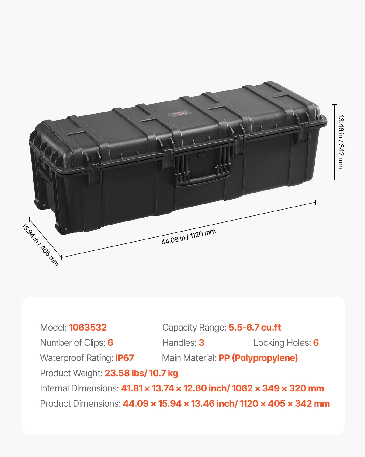 Weatherproof Heavy Duty Protective Case w/ Pre-cut Foam