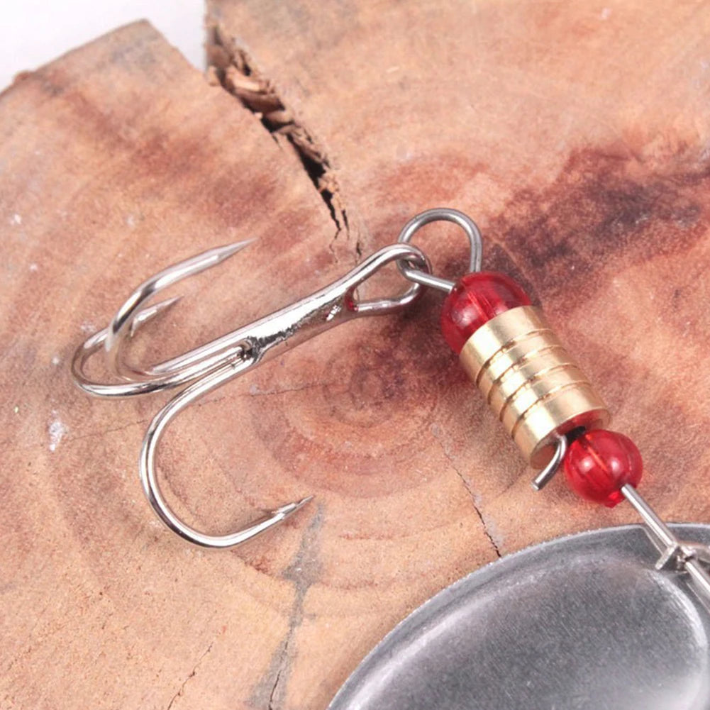 30pcs Metal Spoon Fishing Lure with Treble Hook
