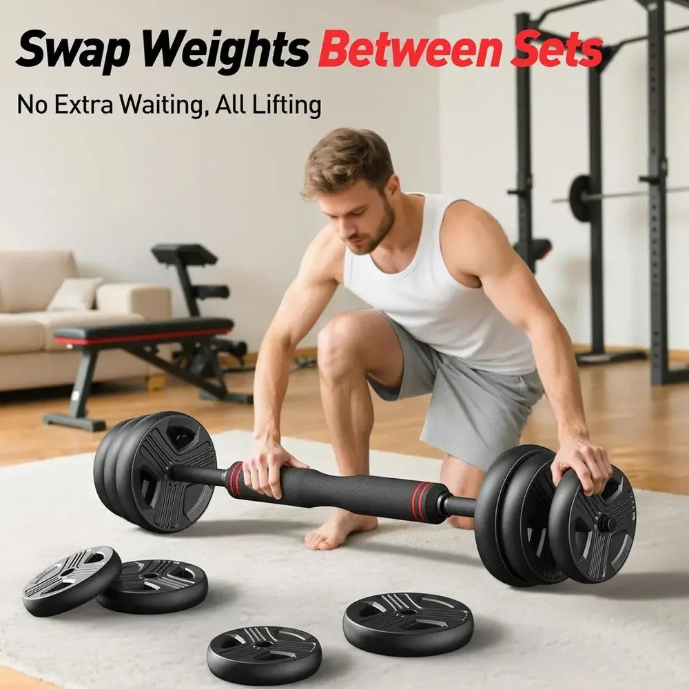 Multi-Weight Dumbbells Set:  5-in-1 Design for Home Gym Use