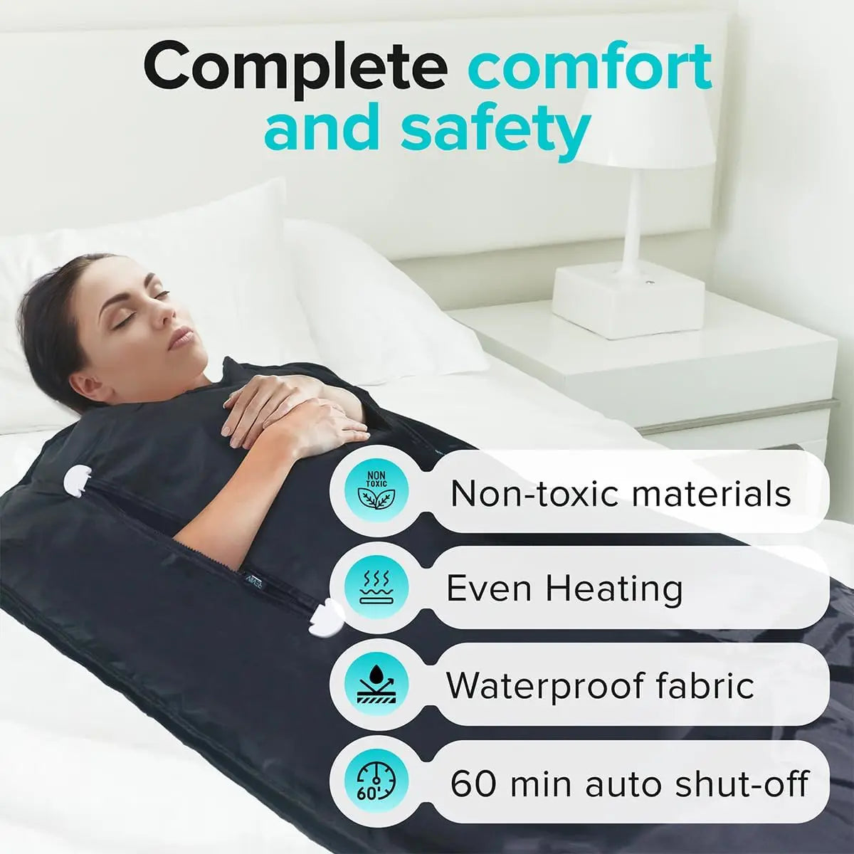 Portable Infrared Sauna Blanket with Zipper Arm Holes