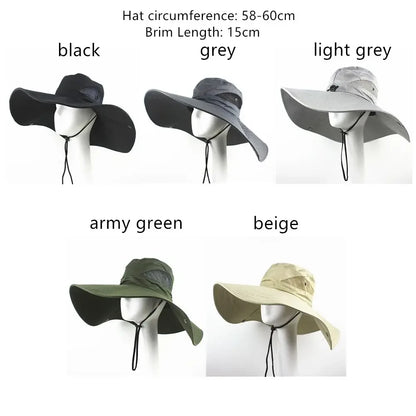 Men Women Wide Visor Brim Hat Boonie