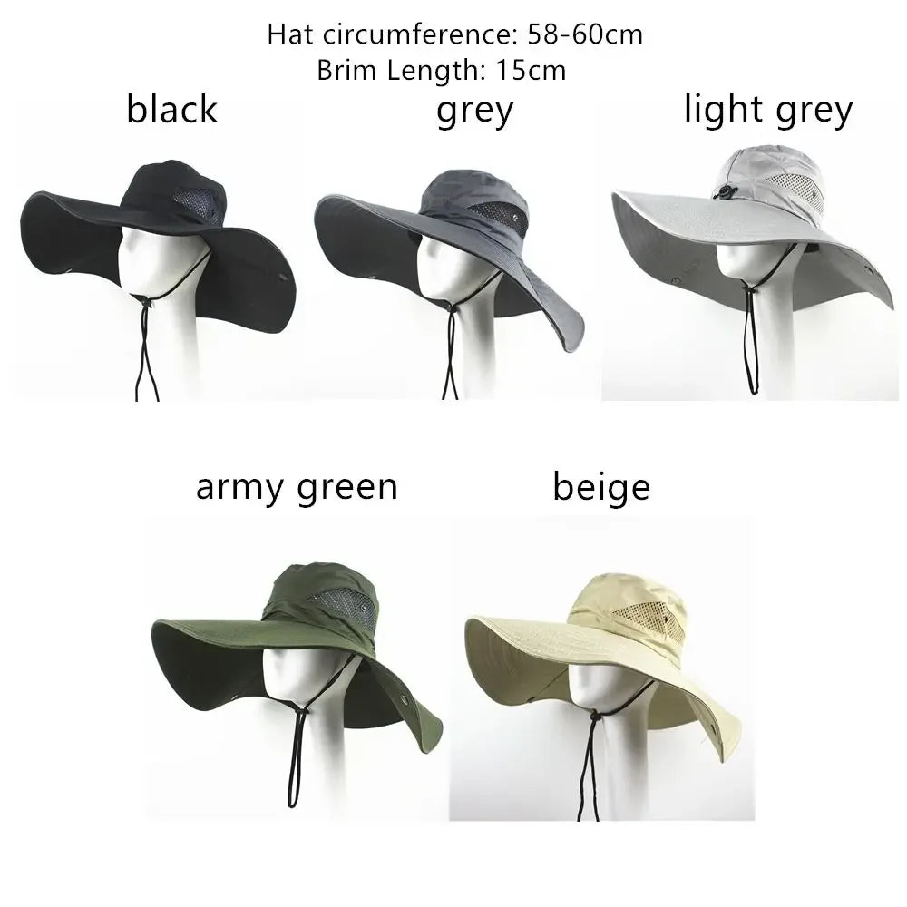 Men Women Wide Visor Brim Hat Boonie