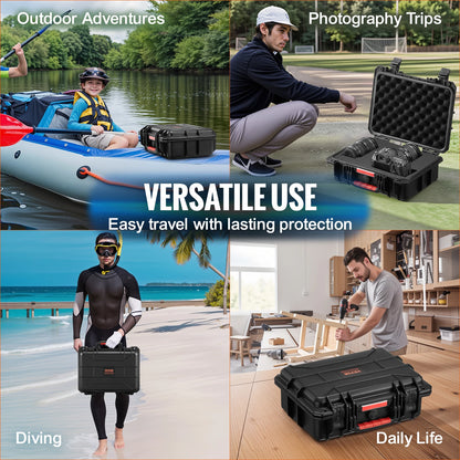Weatherproof Heavy Duty Protective Case w/ Pre-cut Foam
