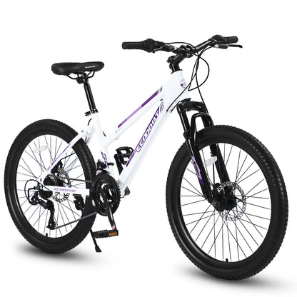 Mountain Bike 24 26 Inch Wheels, 21-Speed Disc