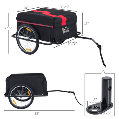 Two-Wheel Bicycle Large Cargo Trailer with Folding Storage