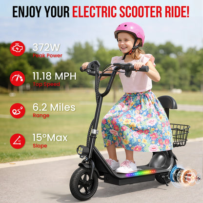 Spacewalk Kids Electric Scooter with Bluetooth Speaker