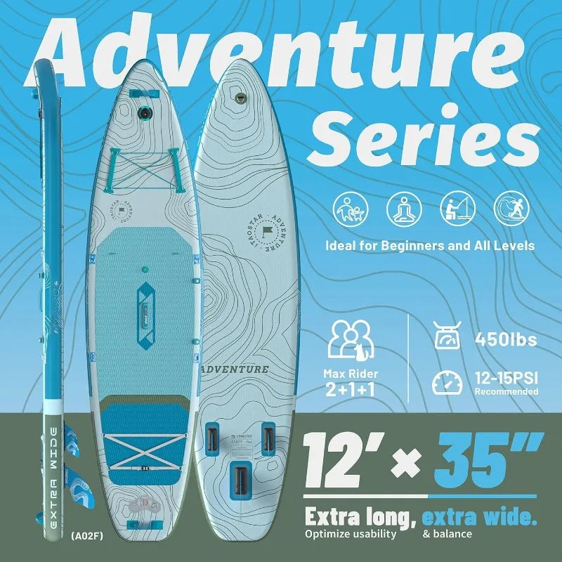 12’×35"/39" Extra Wide Paddle Board,