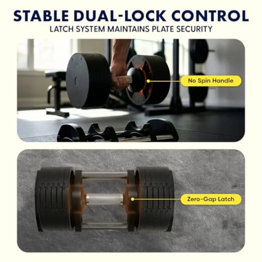 Adjustable Dumbbells with Quick Weight Change