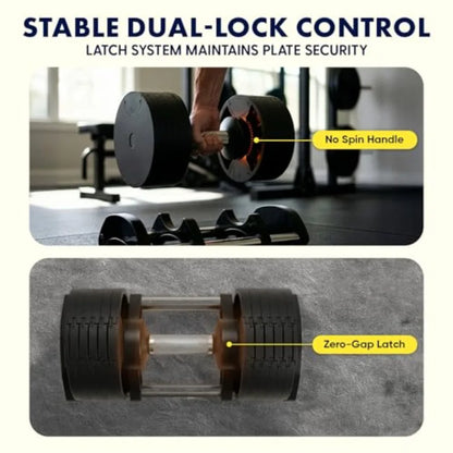 Adjustable Dumbbells with Quick Weight Change
