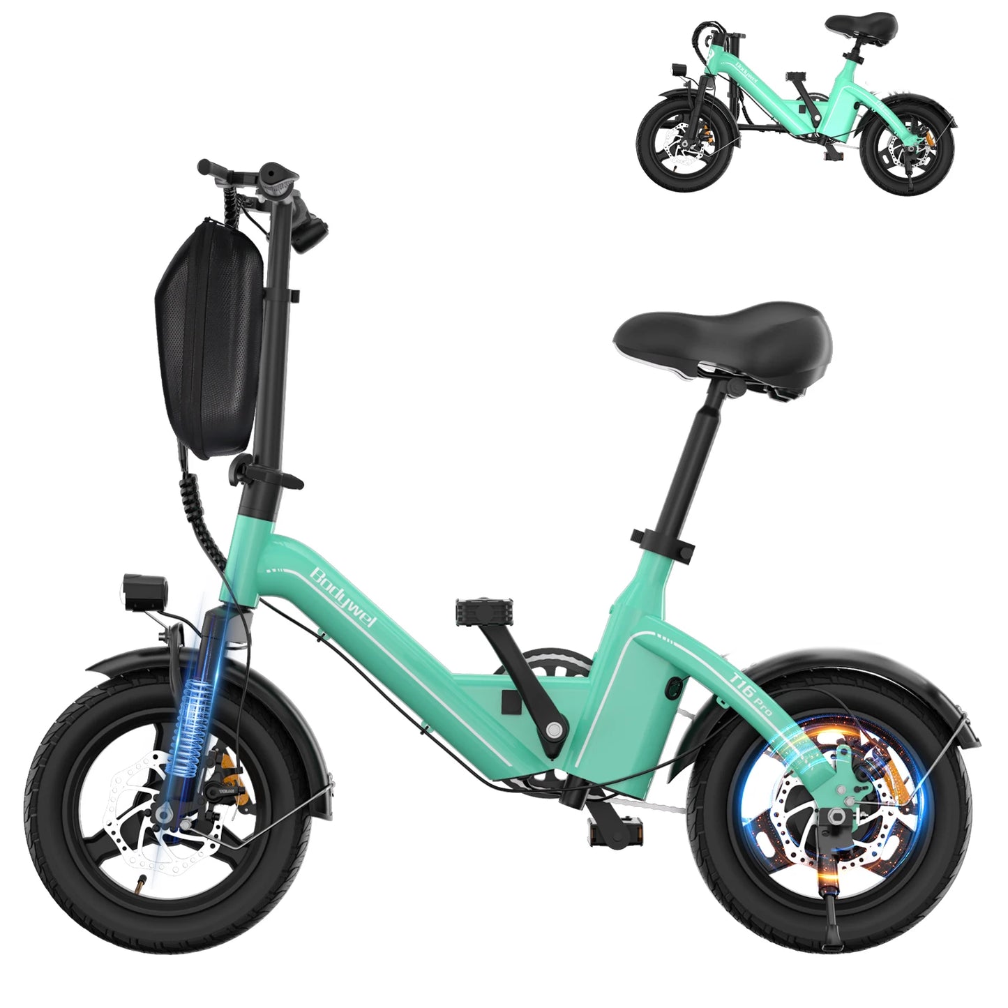 Adult Electric Bike 14" Foldable eBike,