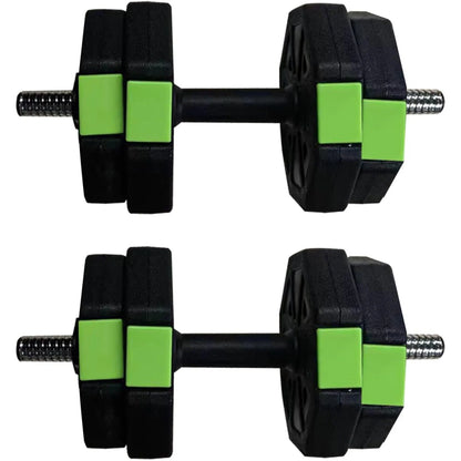 2 in 1 Adjustable Dumbbell Set with Iron Handle
