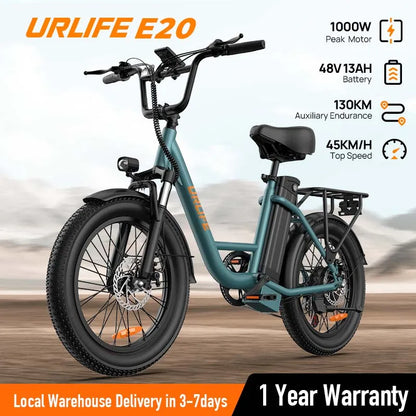 Electric Bike  48V Fat Tire, 7-Speed E-Bike