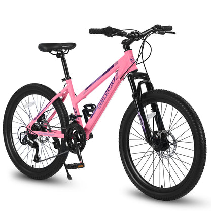 Mountain Bike 24 26 Inch Wheels, 21-Speed Disc