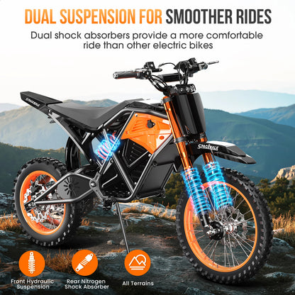 14"/12" Fat Tire Electric Dirt Bike for Teens Adults,48V
