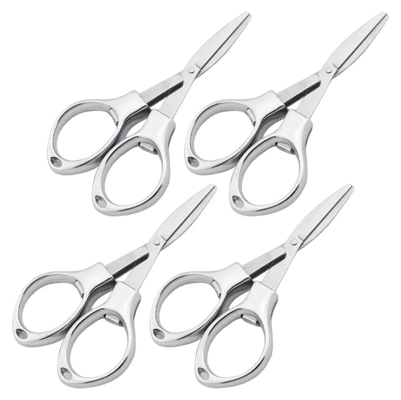 1~4PCS Stainless Steel Anti-Rust Portable Folding Scissors