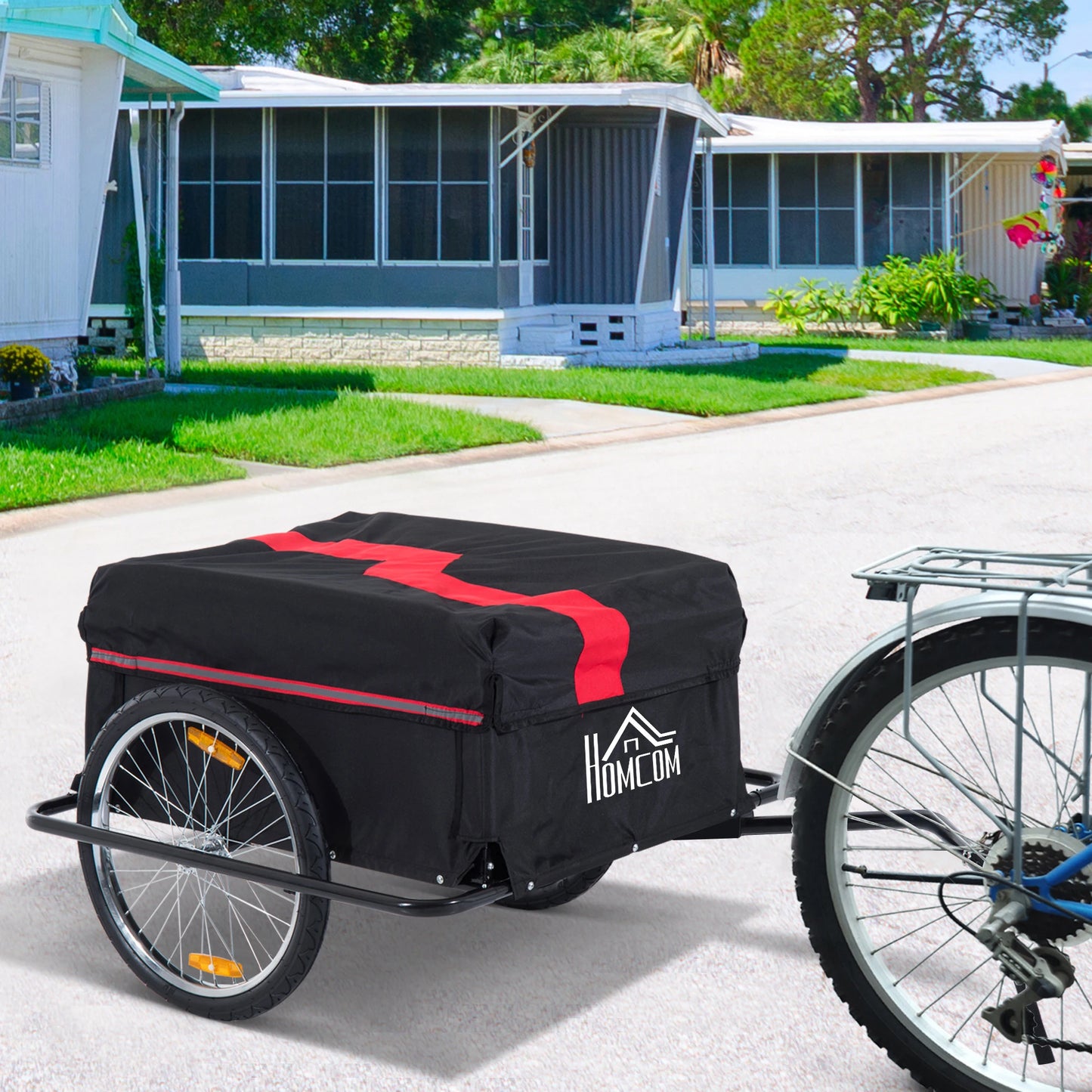 Two-Wheel Bicycle Large Cargo Trailer with Folding Storage