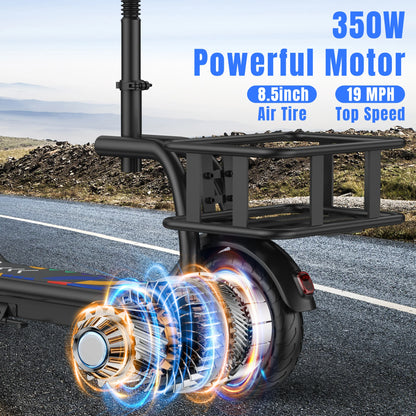 8.5'' Electric Scooter with Seat & Basket