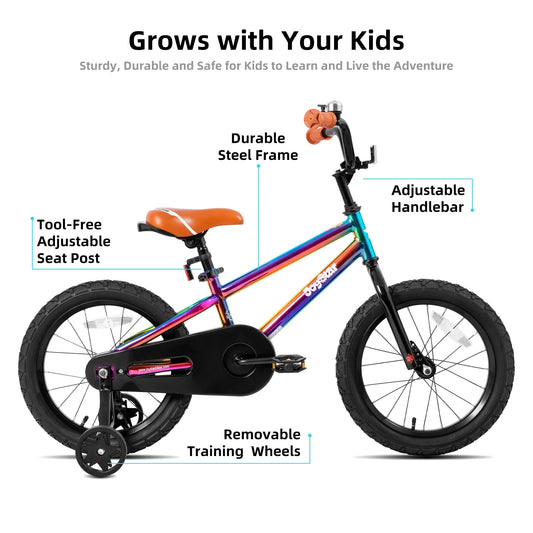 Kids Bike for Boys Girls Ages 2-9 Years Old, 12 14 16 18 Inch BMX Style