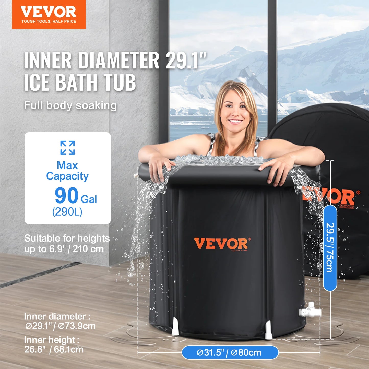 Portable Ice Barrel Pool Cold Water Therapy