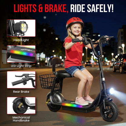 Spacewalk Kids Electric Scooter with Bluetooth Speaker