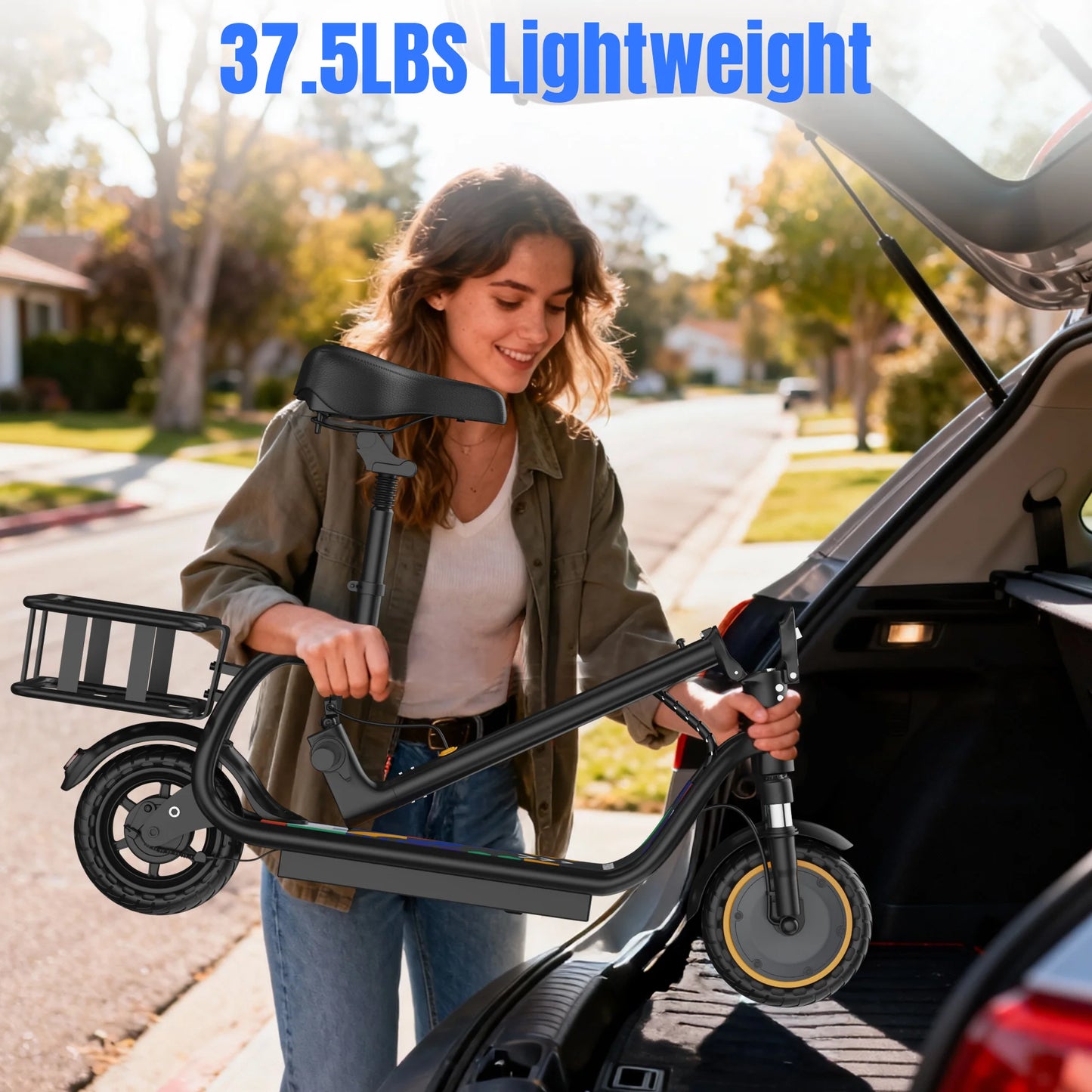 8.5'' Electric Scooter with Seat & Basket
