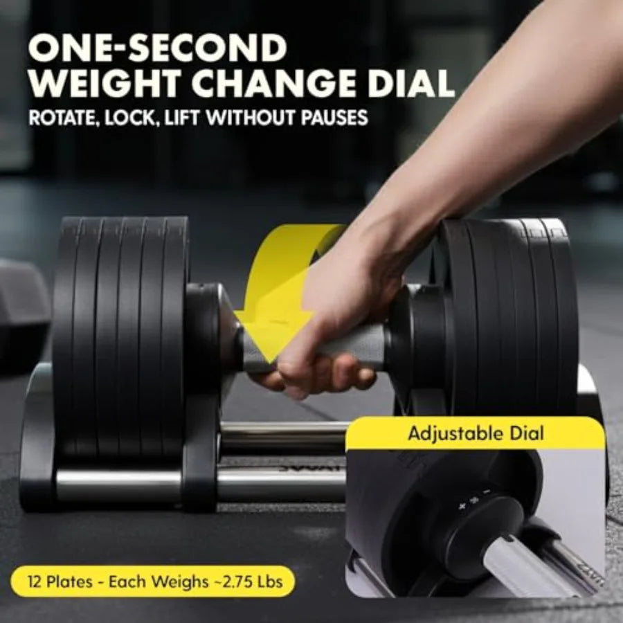 Adjustable Dumbbells with Quick Weight Change
