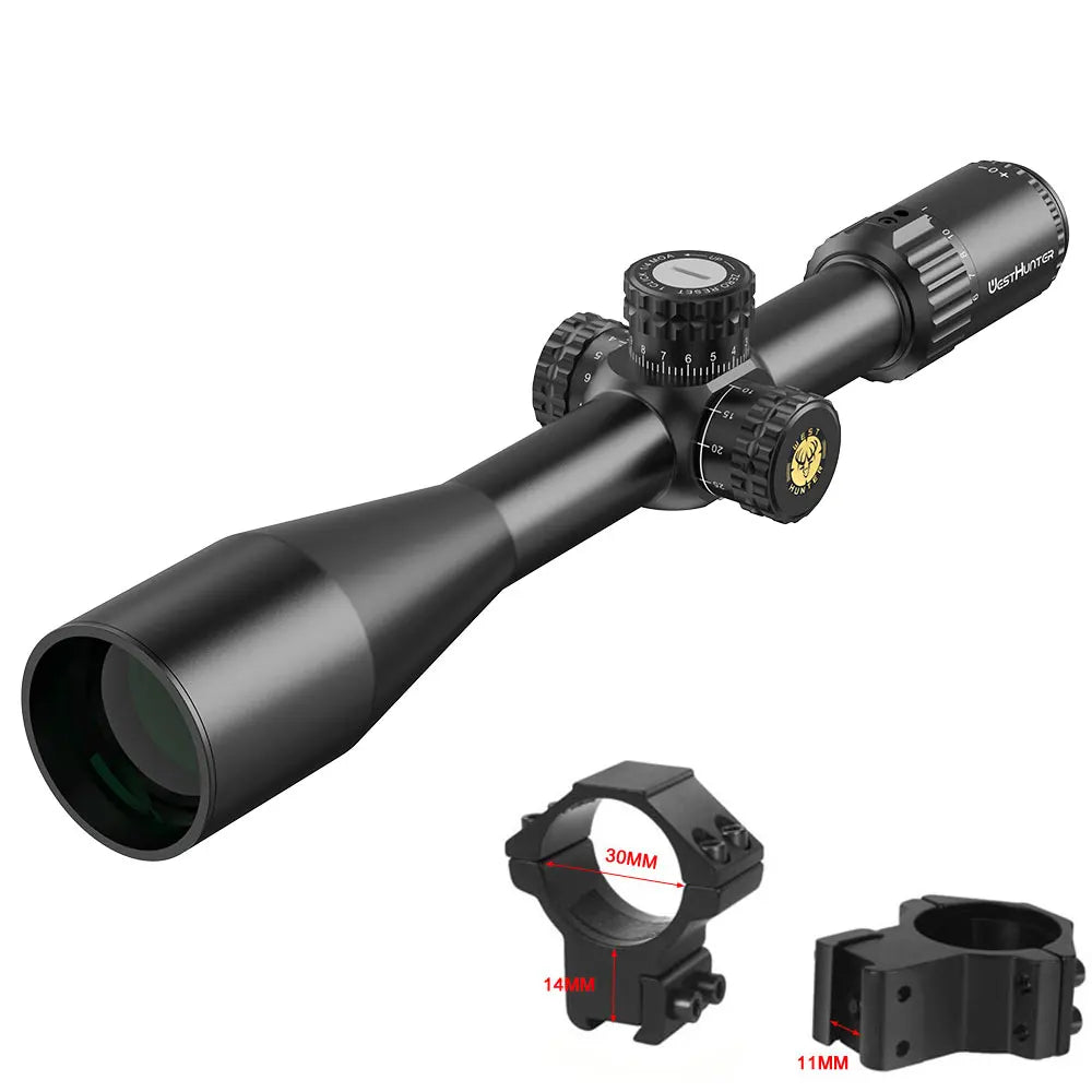 24X50 SFP Riflescope Second Focal Plane Side Parallax Optical Sights