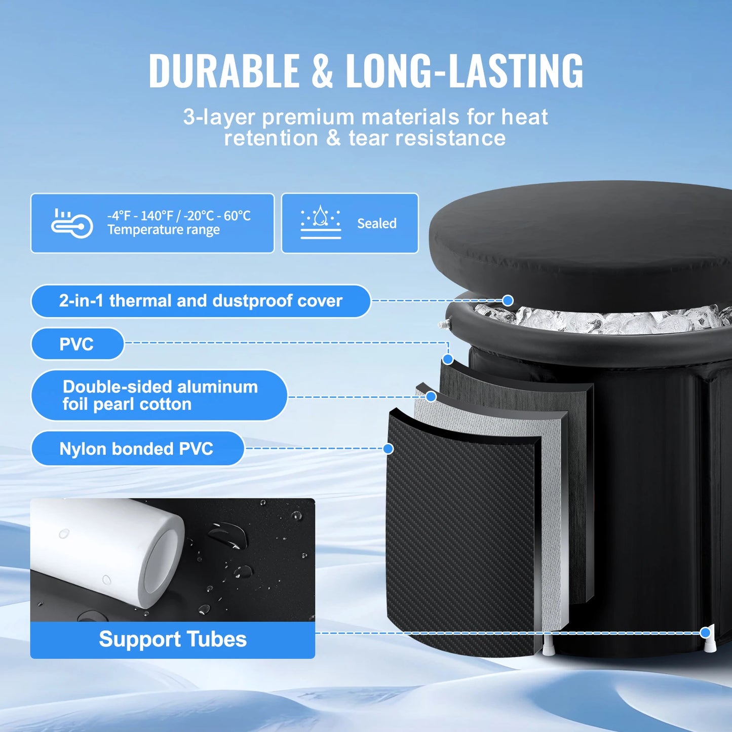 Cold Water Therapy Plunge Tub for Athletes