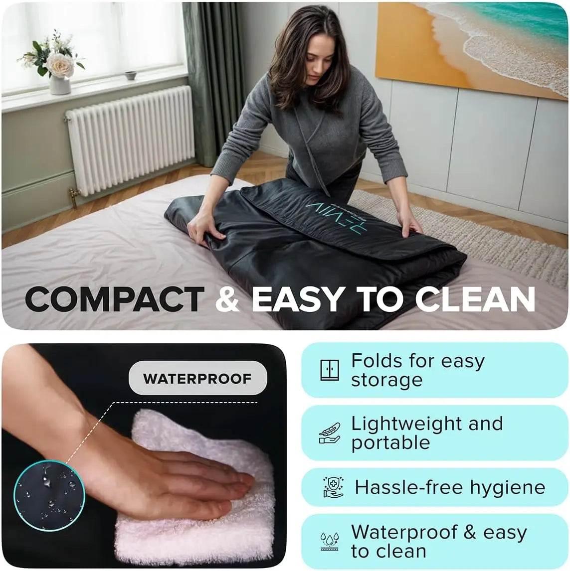 Portable Infrared Sauna Blanket with Zipper Arm Holes