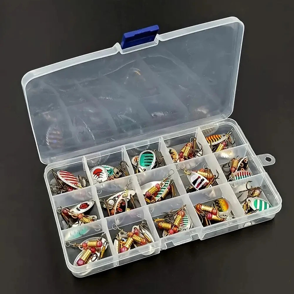 30pcs Metal Spoon Fishing Lure with Treble Hook