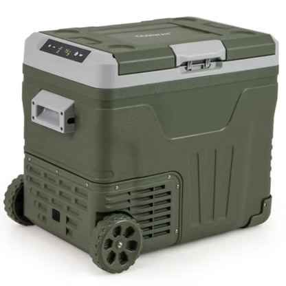 Car Refrigerator with Wheels 53-Quart Electric Cooler 12V