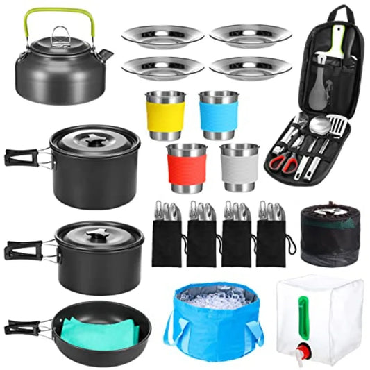 Gejoy 42 Pcs Camping Cookware Mess Kit