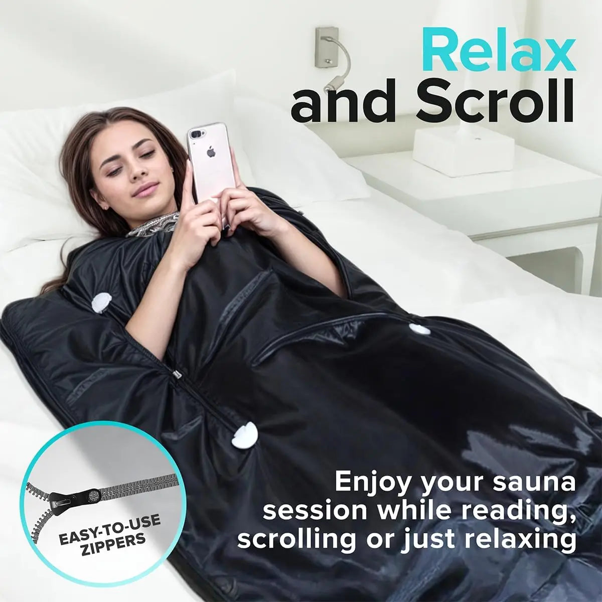Portable Infrared Sauna Blanket with Zipper Arm Holes