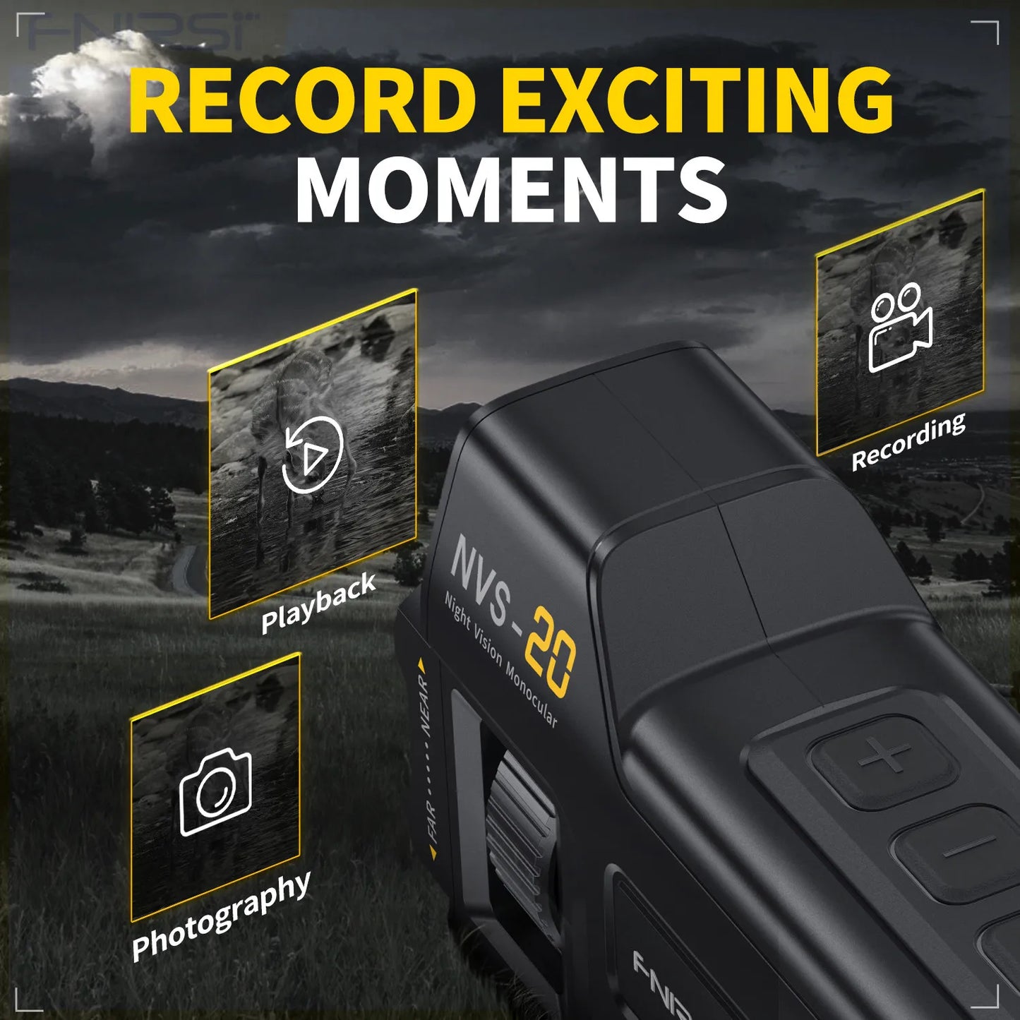 Telescope NVS-20 4K HD Monocular Night Vision Goggles 6X Digital Zoom 300m