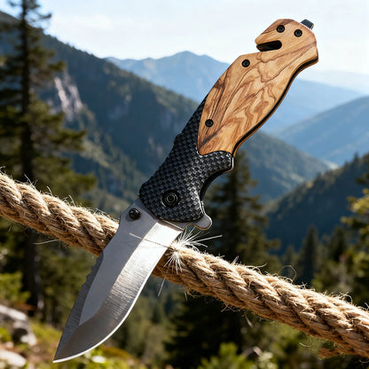 Multifunctional All Steel Portable Folding Knife