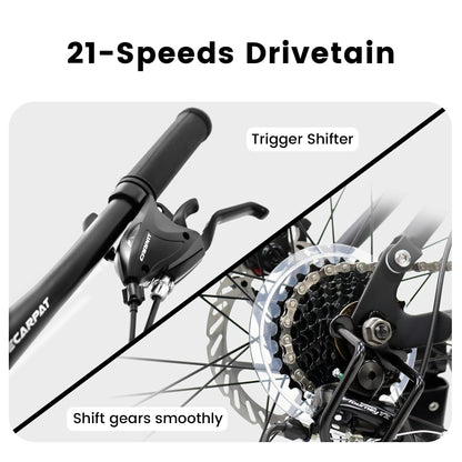 Dual Full Suspension Mountain Bike 24/26/27.5 Inch, 21-Speed Disc Bicycles