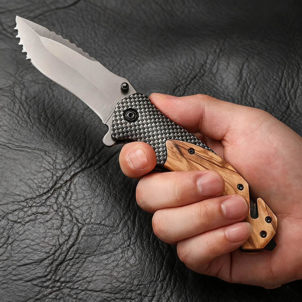 Multifunctional All Steel Portable Folding Knife
