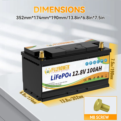 12V 100Ah LiFePo4 Lithium Battery