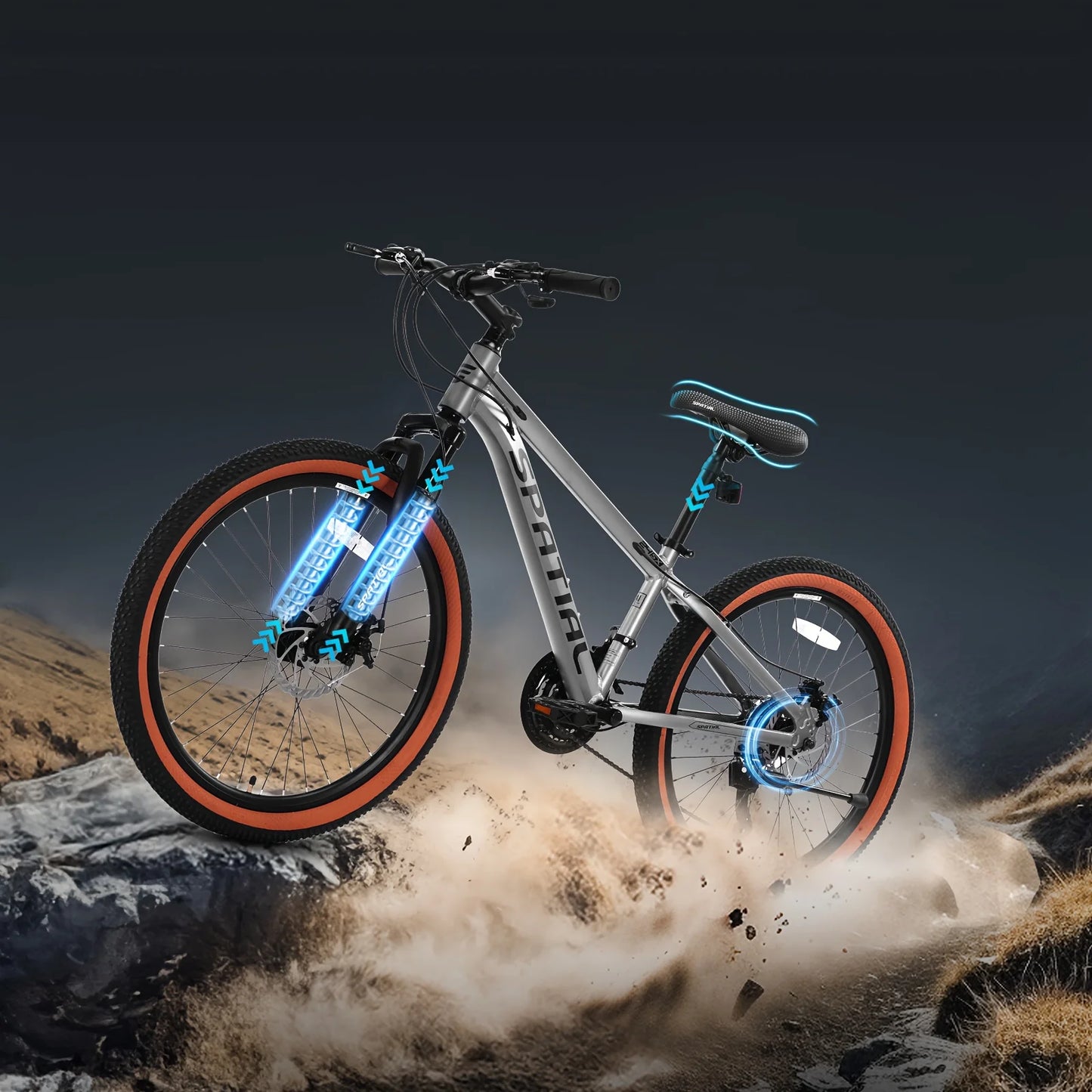 27.5 Inch Mountain Bike, 21-Speed Alloy Frame