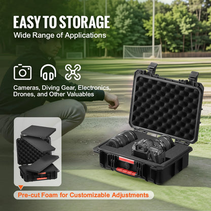 Weatherproof Heavy Duty Protective Case w/ Pre-cut Foam