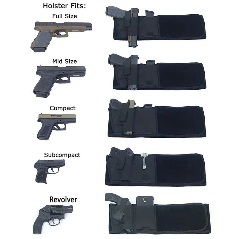 Tactical Hidden Holster Concealed Carry Waist Band Belt