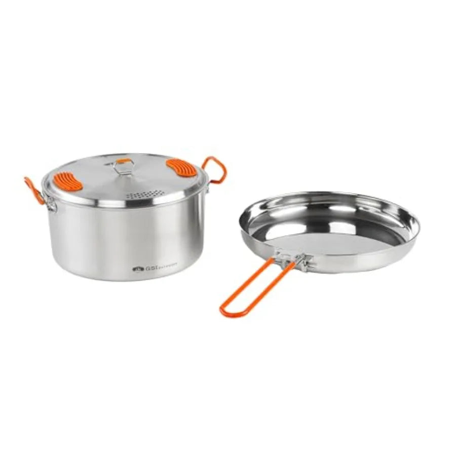 Cookware Set with 3-Liter Pot. Frypan and Strainer Lid