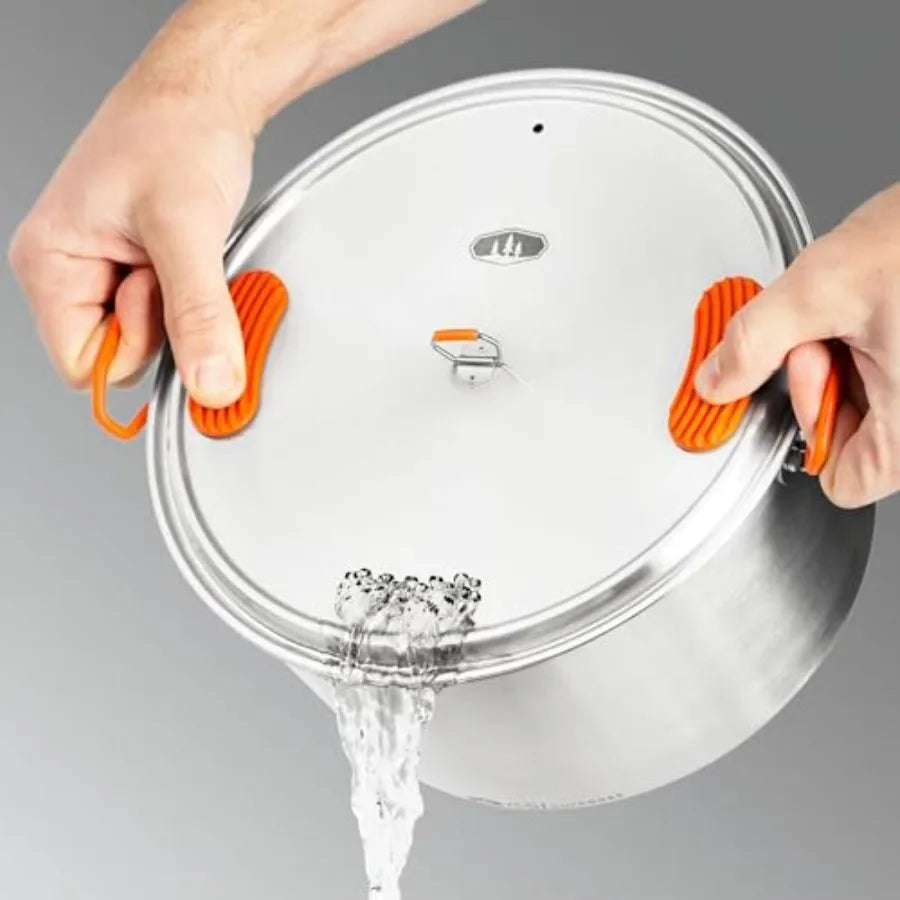 Cookware Set with 3-Liter Pot. Frypan and Strainer Lid