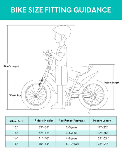16 Inch Kids Bike with Training Wheels