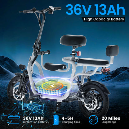 Electric Scooter 36V with 500W Motor,20 Mile Range