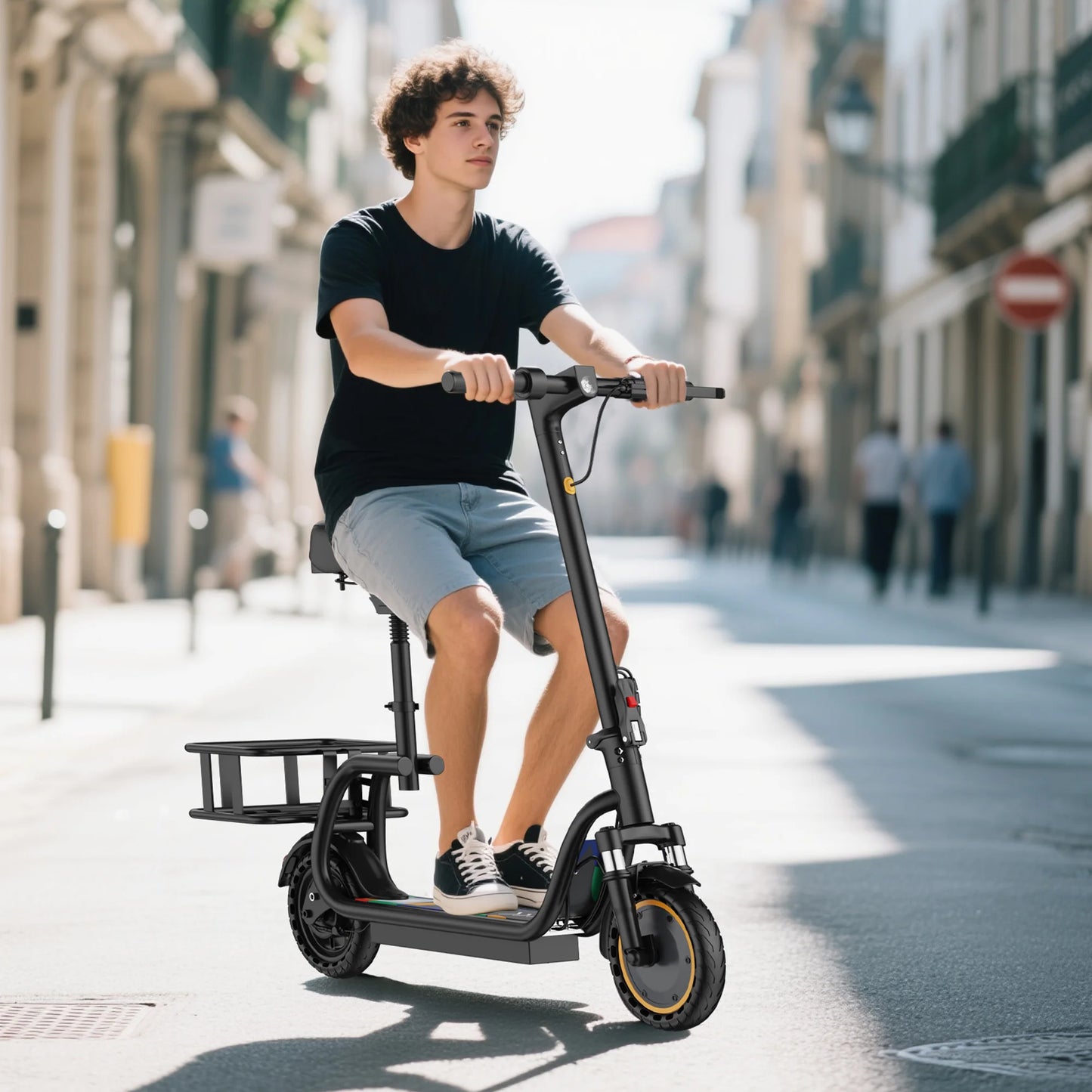 8.5'' Electric Scooter with Seat & Basket