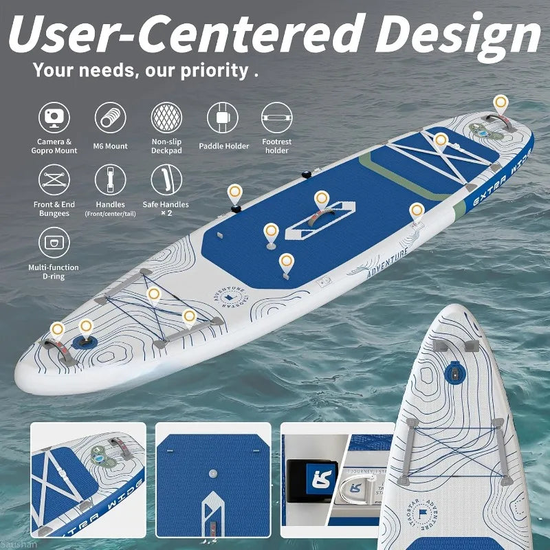12’×35"/39" Extra Wide Paddle Board,