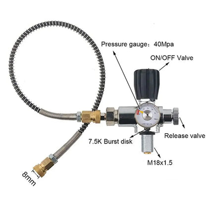 6.8L Carbon Fiber Cylinder with Regulating Valve HPA Tank 4500psi High Pressure Cylinder for Scuba Diving
