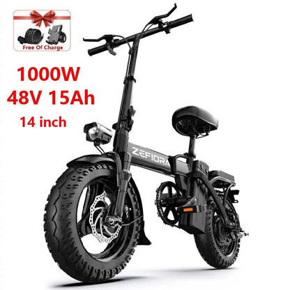Cheap 14 20 inch Electric fat bike 1000w 2000w 30-50MPH 30-60Miles Adjustable front brake seat,For Cycling Electric Bicycle