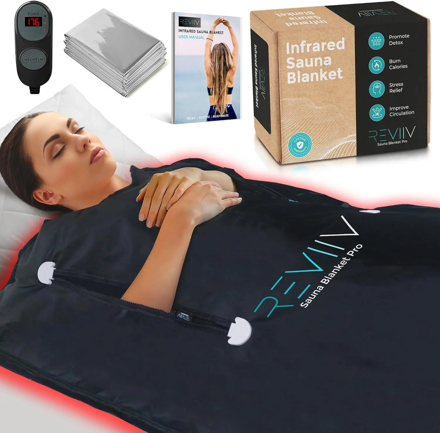 Portable Infrared Sauna Blanket with Zipper Arm Holes